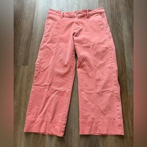 J. Jill 6 Petite Light Grapefruit Coral Wide Leg Cropped
Ankle Cotton Twill